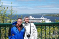 Andy & me with HAL Veendam behind us, Ville de Québec