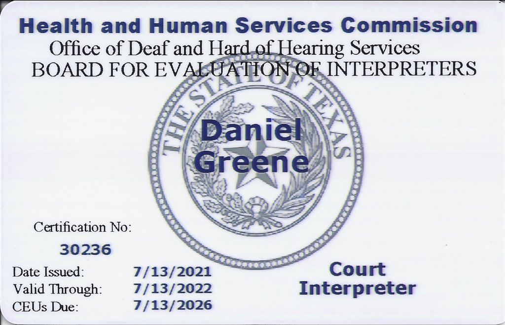 Earned my Court Interpreter Certificate!